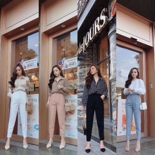 Quần baggy cúc bọc