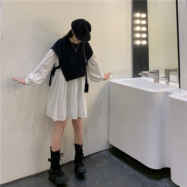 SUXI Đầm tay dài thiết kế độc đáo cho nữ