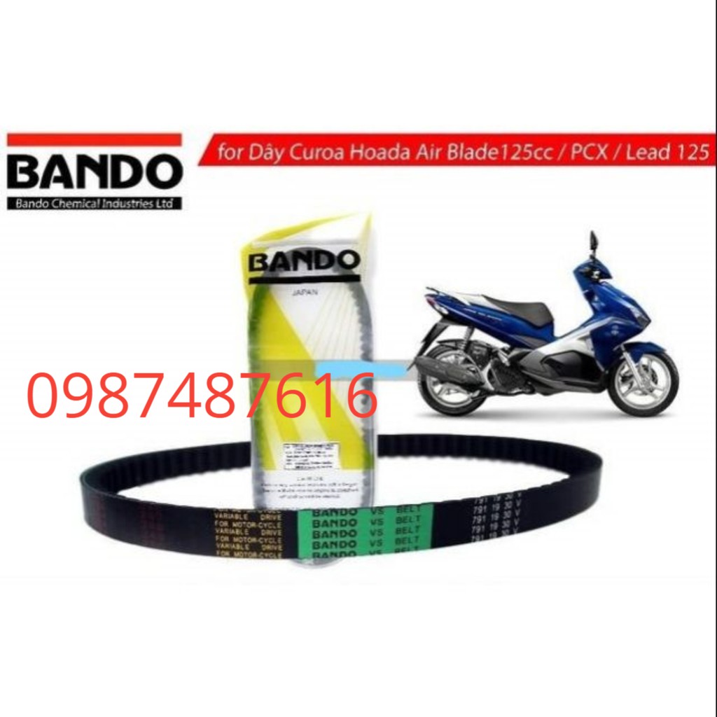 Dây curoa Bando PCX AirBlade 125 SH Mode Lead 125 Click 125, Vario AB Air Blade mới (cu roa, dây đai) Giá sốc Giá sốc