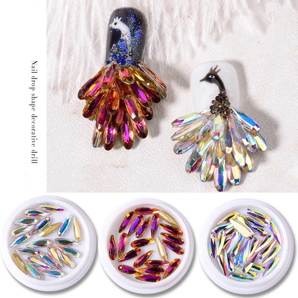 [Hàng mới về] Đá đính móng tay 3d phong cách nghệ thuật