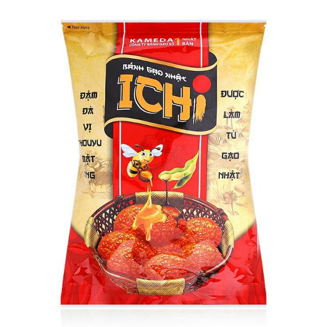 Bánh gạo ichi nhật , vị mật ong (100gam, 180g /1 gói )