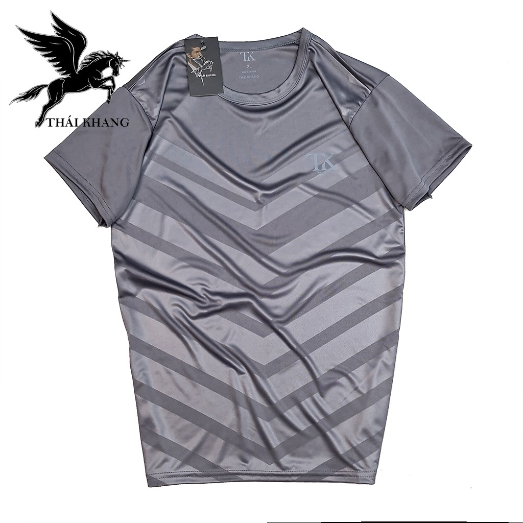 Áo thun thể thao nam cổ tròn THUN LẠNH co dãn 4 chiều loại áo thể thao nam vân dập TT1 | BigBuy360 - bigbuy360.vn