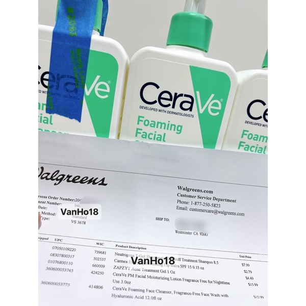 Sữa rửa mặt CeraVe Foaming Facial Cleanser dành cho da dầu. 473ml