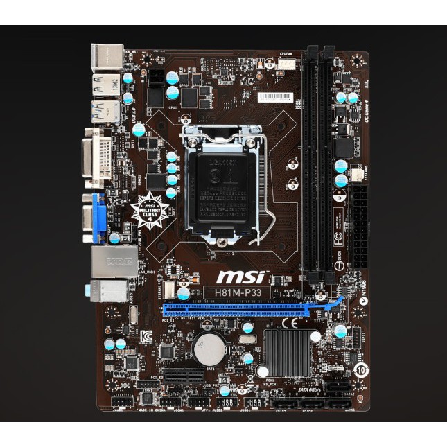 Bo mạch chủ Main MSI H81M-P33 socket 1150 - Hàng Cty - Bảo hành 36 tháng