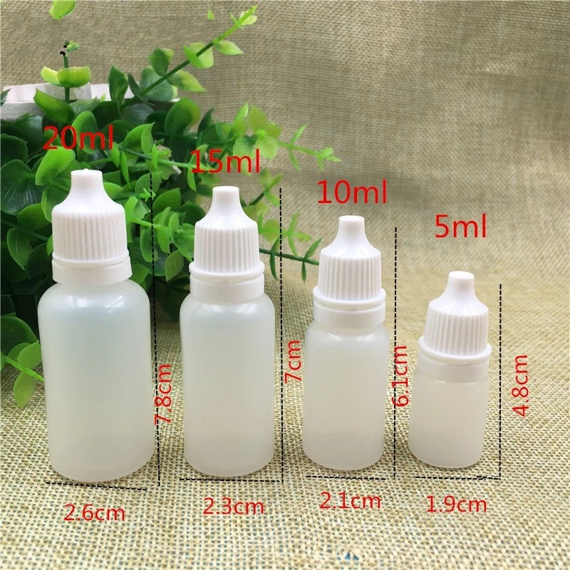 Chai nhựa rỗng 7 kích thước nhỏ giọt dùng chiết mỹ phẩm du lịch tiện lợi