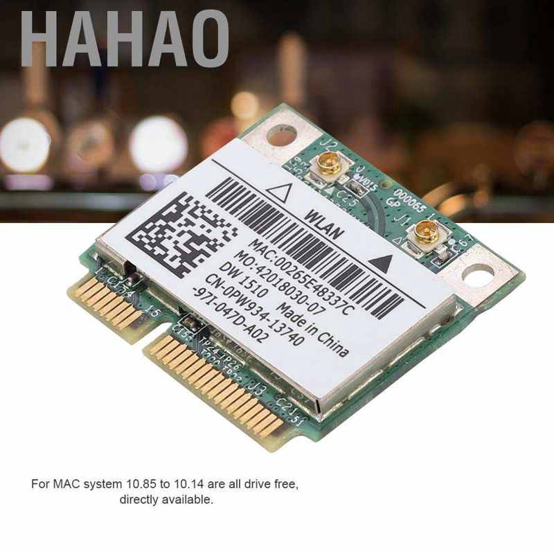 [Seller Recommend] Card mạng Wifi Dw1510 Bcm94322Hm8 Dual Band 5g Pci-E không dây chất lượng cao cho Dell E4200 E5500 | BigBuy360 - bigbuy360.vn