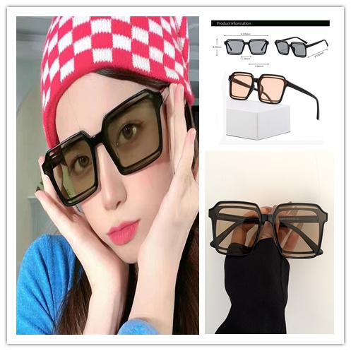 Kính Mát Gọng Vuông Rỗng Phong Cách Retro Hàn Quốc Cho Nữ