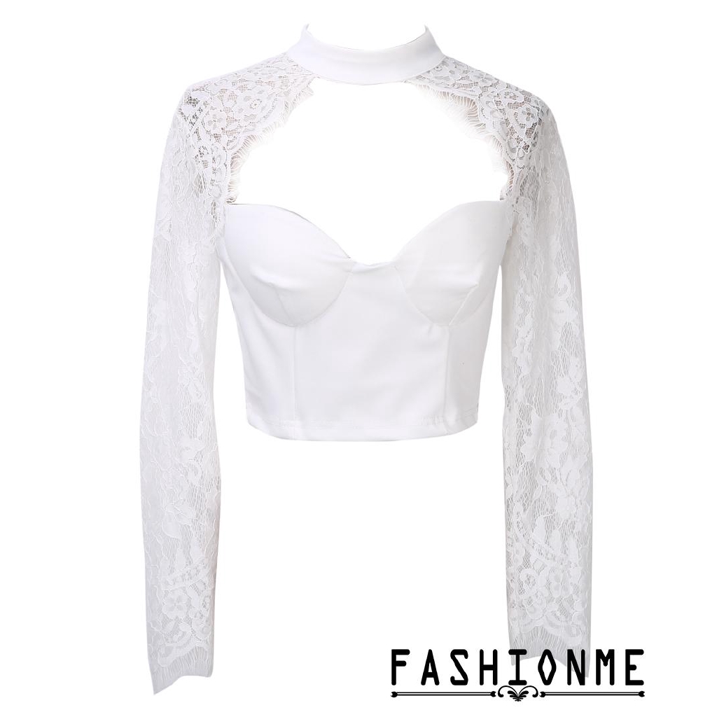 Áo Croptop tay dài thiết kế đơn giản hợp thời trang