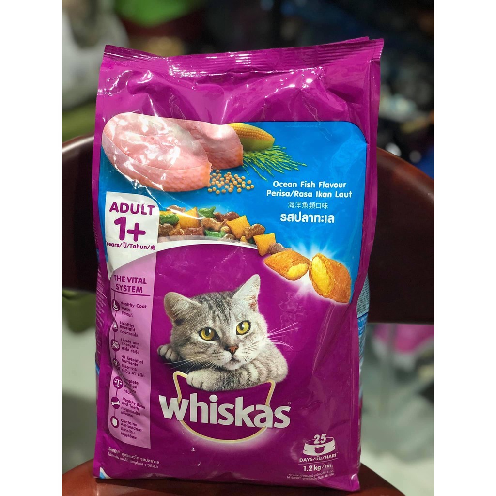 [1,2KG] Hạt mèo whiskas⚡SIÊU_ƯU_ĐÃI⚡ NHIỀU VỊ CHO MÈO CƯNG - PET&amp;JOI