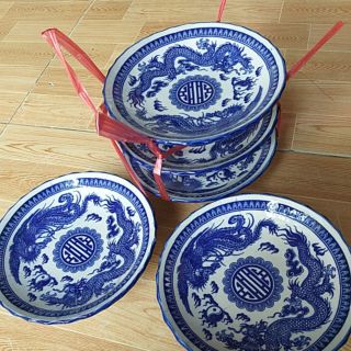 Dỉa gốm sứ đựng trái cây 18.5 cm