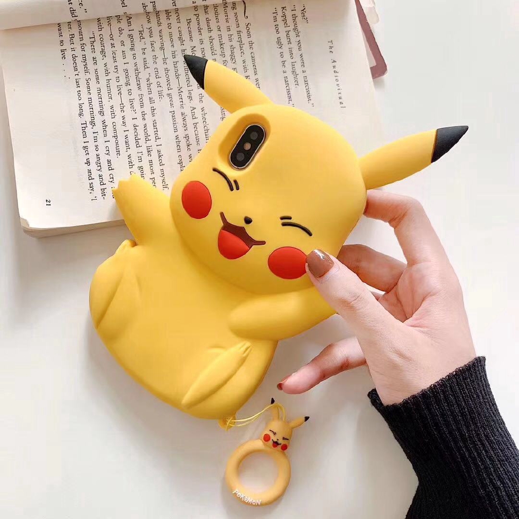 Ốp silicon mềm cho iPhone 6 6s PLUS 7 8 PLUS X Xs Xr Xsmax hình pikachu