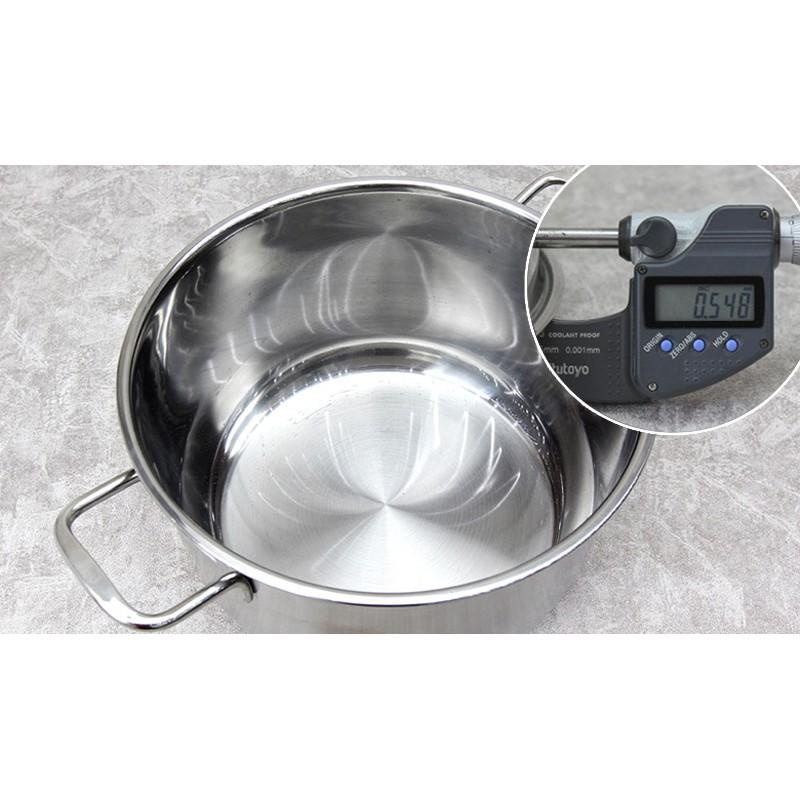 Nồi Luộc Gà Fivestar-Inox 430-3 đáy-32-36cm-Dung Tích 18 Lít-Dùng Bếp Từ-Nồi dày đẹp,sáng bóng,giá rẻ- Bảo Hành 5 Năm