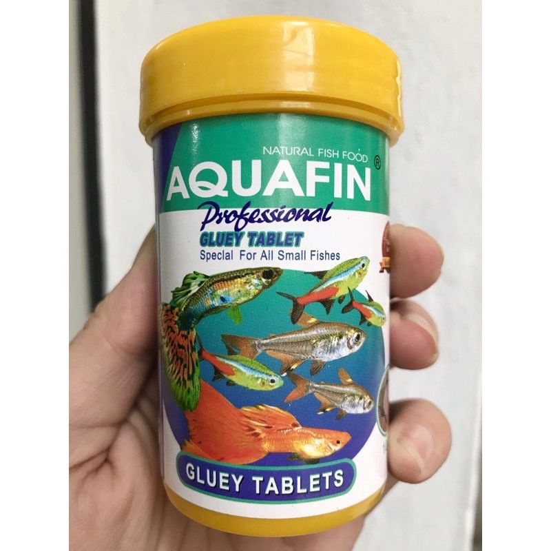 Thức ăn dán kính Aquafin - lọ 100ml (hàng thơm, chất lượng cho cá)