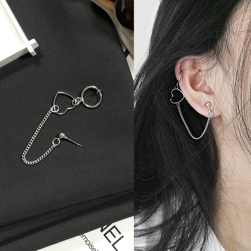 Bông tai Ear Cuff Tim Kẹp vành cá tính | Khuyên tai nữ trang sức thời trang