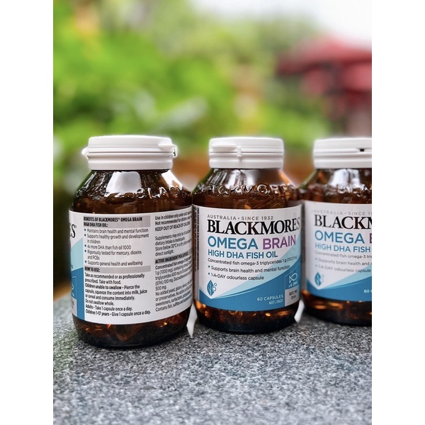 Viên dầu cá Blackmores Omega Brain High DHa Fish Oil DHA hàm lượng cao 60 viên