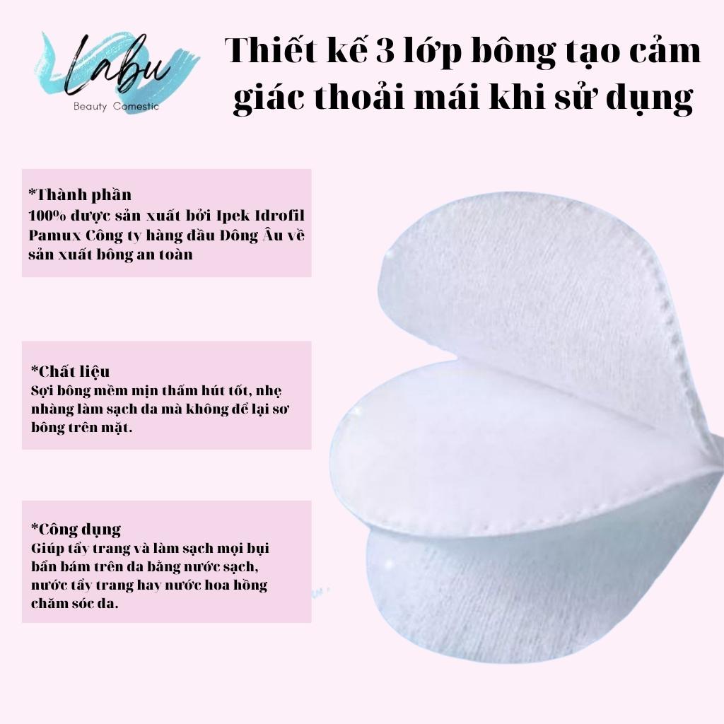 Bông Tẩy Trang Ipek 130 Miếng Thổ Nhĩ Kỳ, Bông Tẩy Trang Cotton Pads Ipek 150 80 130 miếng, Labu Beauty
