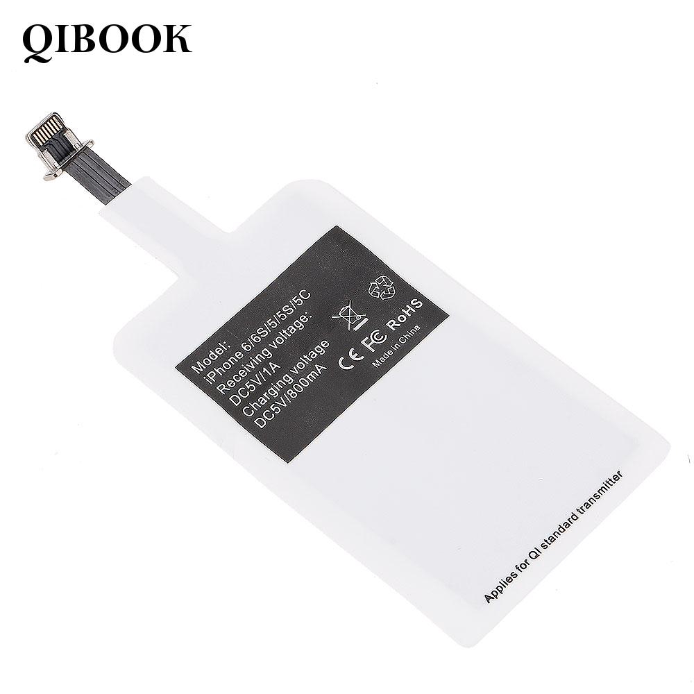 Bộ Sạc Không Dây Qibook 70x46mm Dc 5 V / 1 A Cho Iphone 5 5s 5c 6 6s 7 Plus