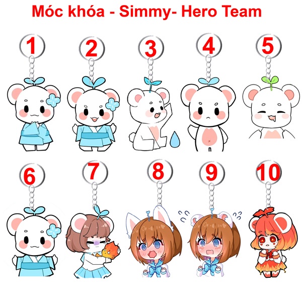 Móc Khóa Hero Team (SIMMY) MẪU 01