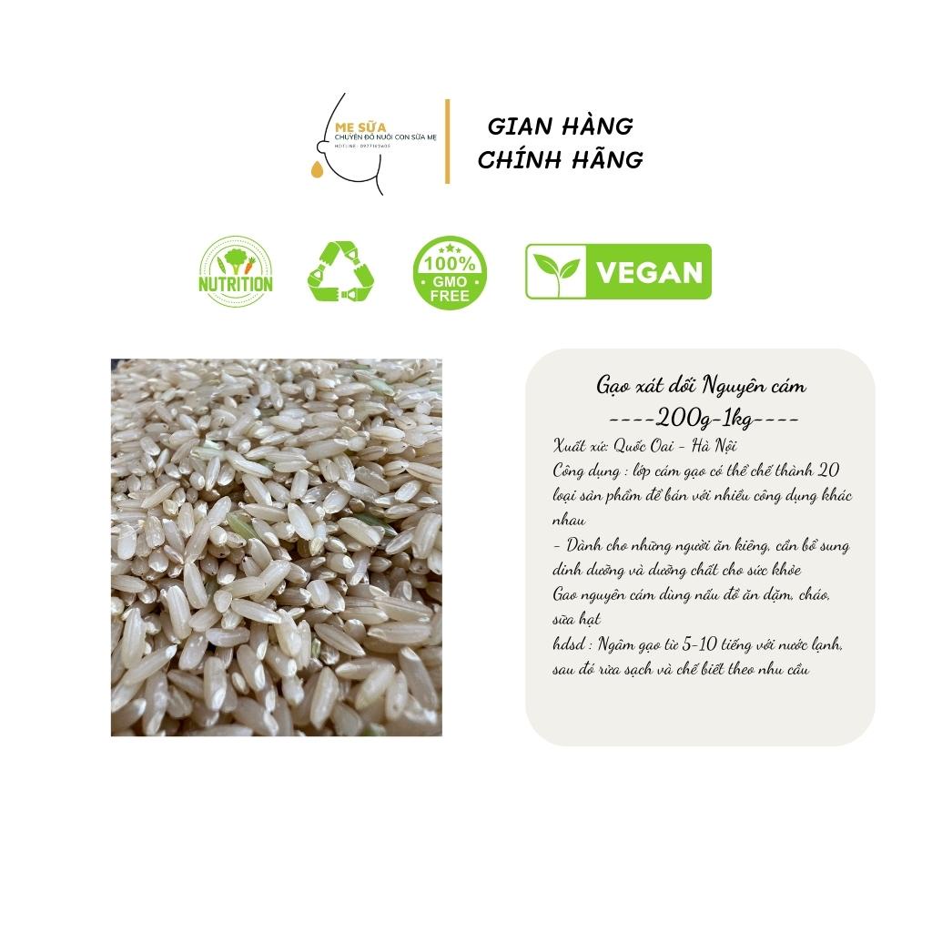 1KG Gạo Xát dối còn Nguyên cám ST25 dùng nấu đồ ăn dặm, cháo, làm bột, bánh, sữa hạt cho bé Lá mori