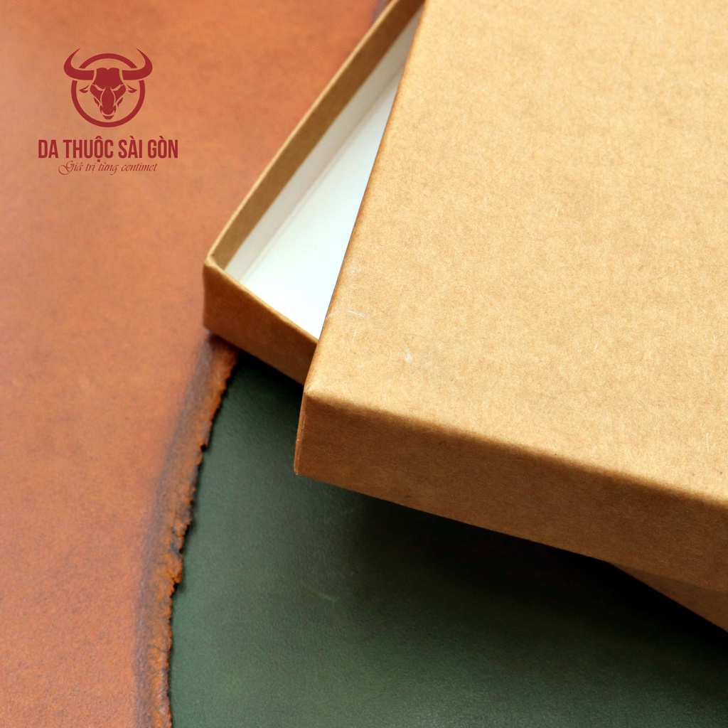 Hộp đựng ví màu giấy Kraft cao cấp - Da Thuộc Sài Gòn