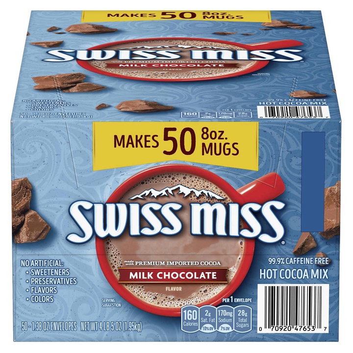 Bột cacao sữa Swiss Miss Hot Cocoa Mix, 50 gói