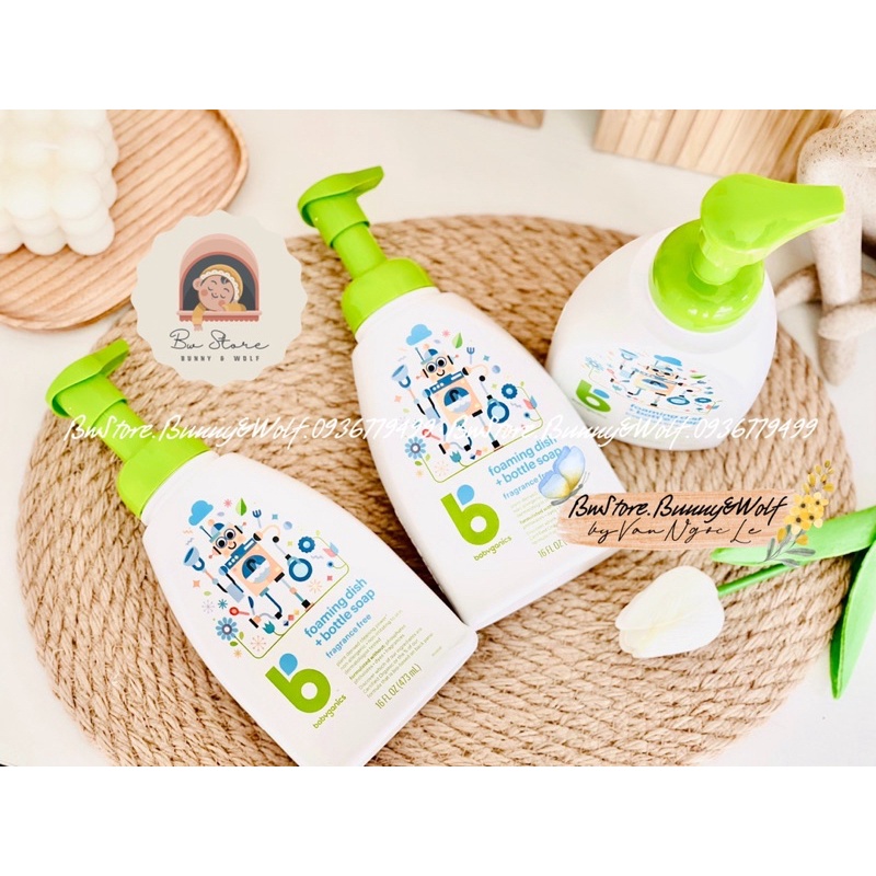 Nước Rửa Bình Sữa và Bát Đĩa BabyGanics Mỹ chai 473ml / 946ml