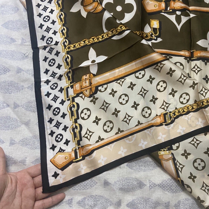 Khăn turban lụa vuông bandana làm áo yếm nhiều mẫu- Maben