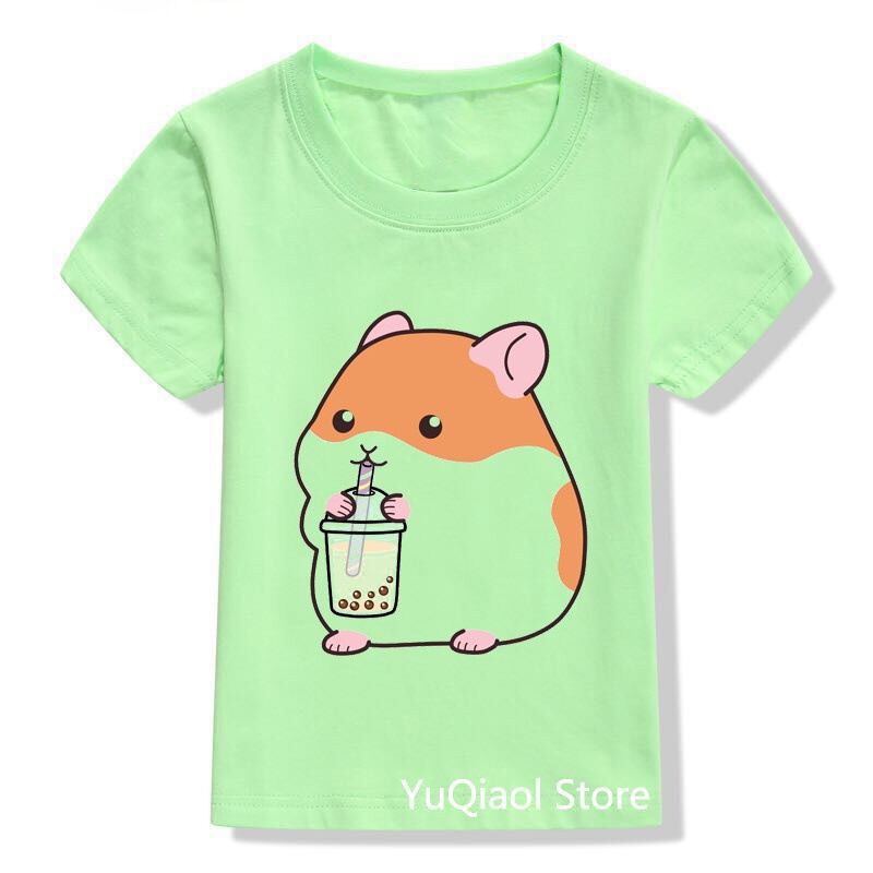 Áo Thun Tay Ngắn In Hình Chuột Hamster Dễ Thương Cho Bé