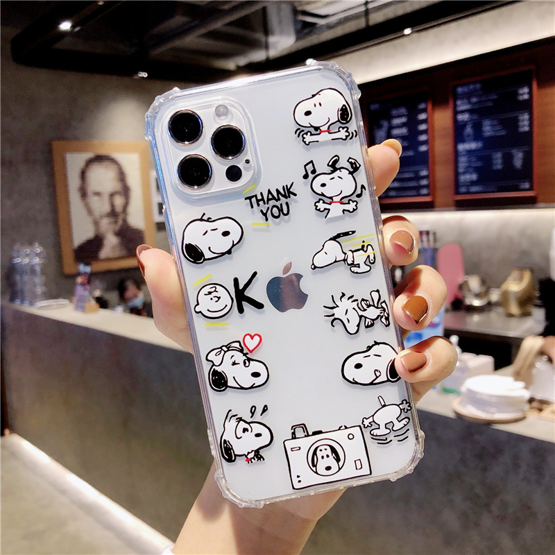 IPHONE Ốp Lưng Tpu Họa Tiết Hình Chú Chó Snoopy Thời Trang Cho Iphone12 Pro Max Iphone11 Pro Max 7plus Se2020 8plus Xs Xr Xsmax | BigBuy360 - bigbuy360.vn