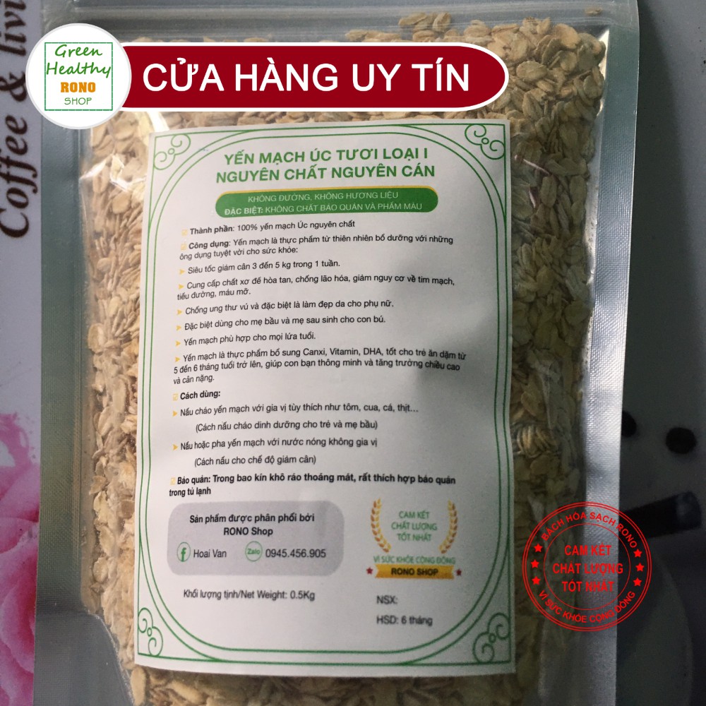 ✅ Yến Mạch ÚC Cán Dẹt [100% NGUYÊN CHẤT] Túi Nguyên Hạt, CAM KẾT CHẤT LƯỢNG TUYỆT ĐỐI