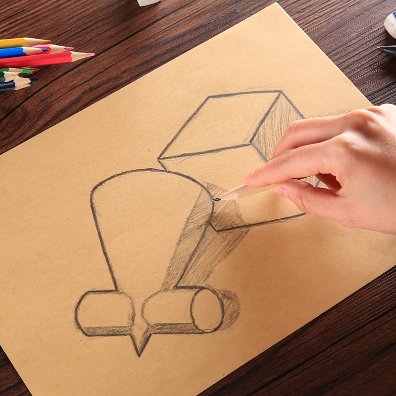 Giấy Kraft xi măng gói hàng A4 gói hàng quà vintage in ấn bao test mọi máy in 100 tờ