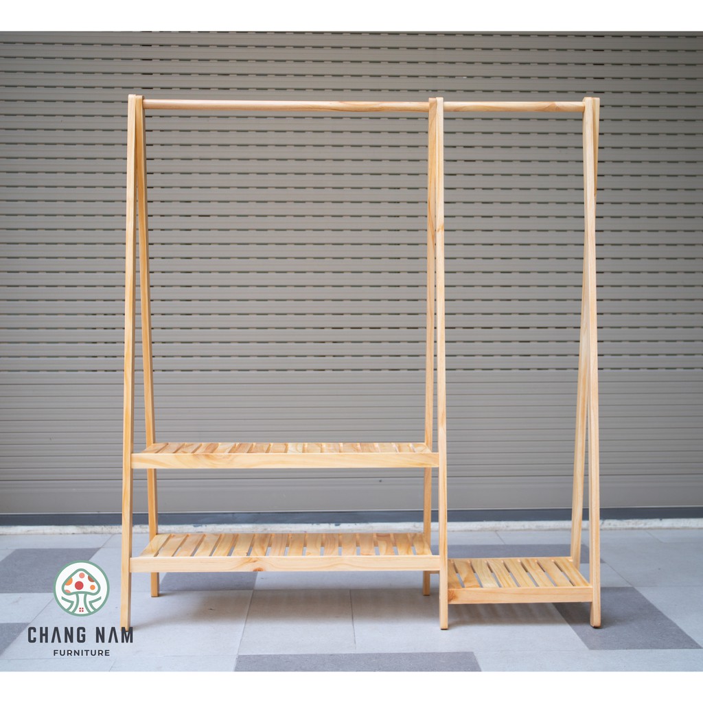 COMBO GIÁ TREO LẮP RÁP TIỆN LỢI 2 IN 1 - AHAN DOUBLE - NATURAL | BigBuy360 - bigbuy360.vn