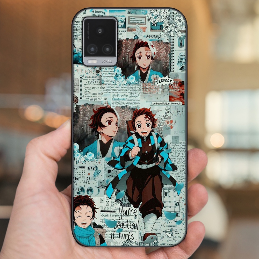 Ốp lưng Vivo V20 viền đen in hình Tanjiro Kimetsu No Yaiba