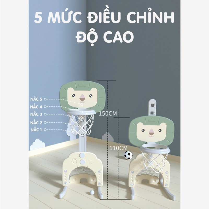 Cầu gôn bóng  rổ 3 in 1 holla Chính Hãng Nhập Khẩu Cao Cấp