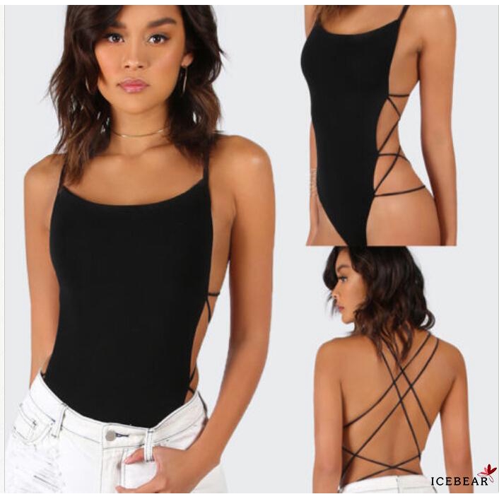 Áo liền quần phối dây đan chéo quyến rũ cho nữ