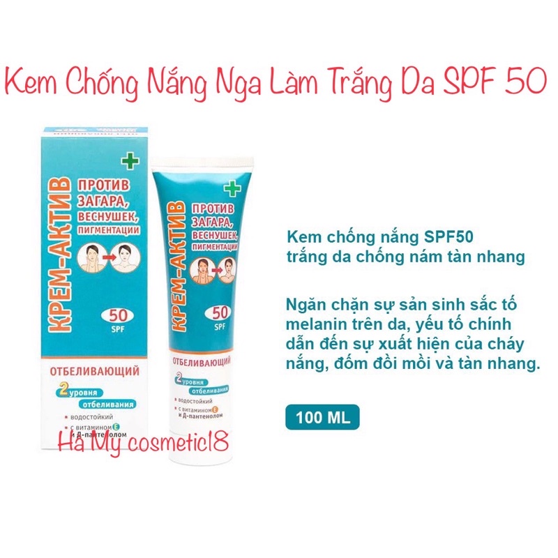 Kem Chống Nắng trắng da Spf50