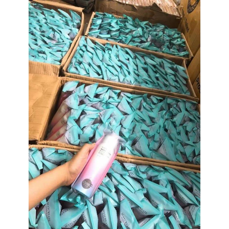 Xịt chống nắng nâng tone trắng da makeup body Maycreate 150ml nội địa Trung M47 beauty