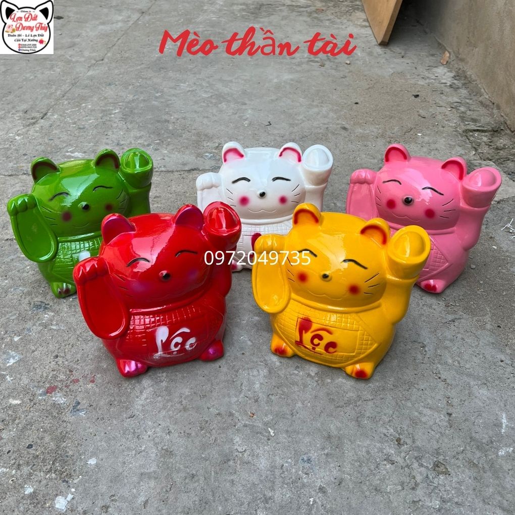 Mèo thần tài tài lộc may mắn  - Xưởng Decor Thuỷ Chi