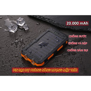  Sạc Dự Phòng năng lượng mặt trời chống nước 10000 mah tích hợp đèn pin chính hãng PF56  Xgia ngon