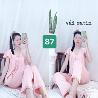 ☘️HÀNG TẾT: đồ bộ vải lụa kiểu tiểu thư <60kg