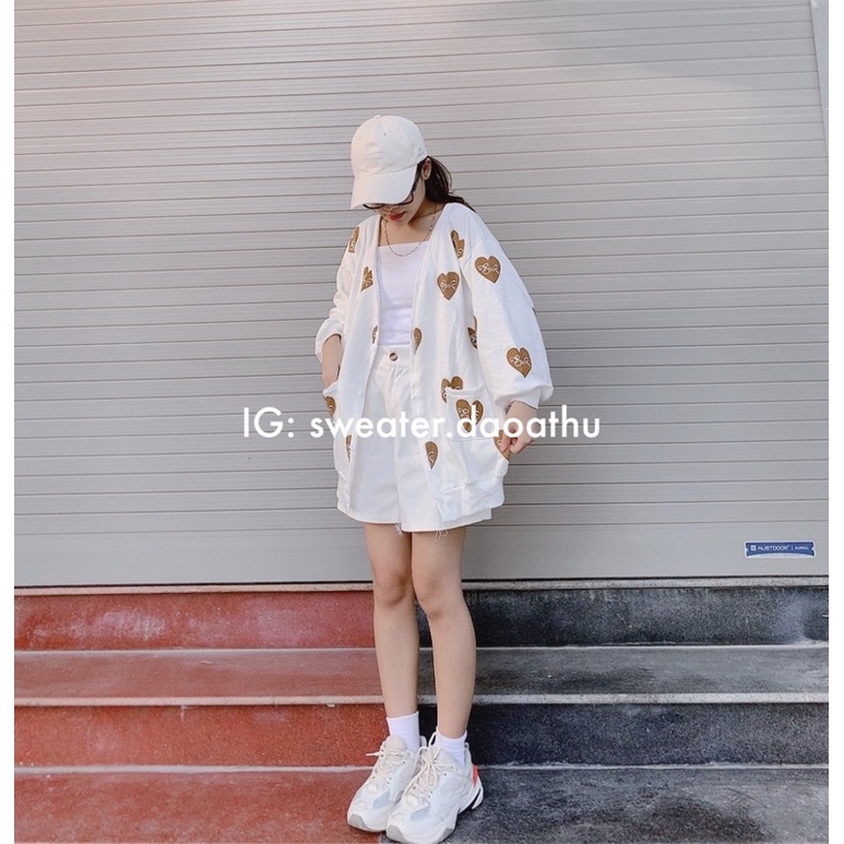 ÁO CARDIGAN HÌNH TIM (KÈM ẢNH THẬT) | BigBuy360 - bigbuy360.vn