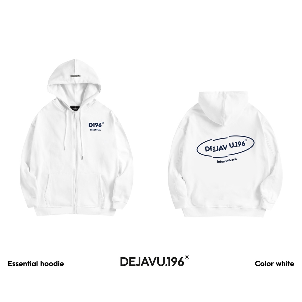 Áo hoodie zip DEJAVU.196 basic - BW pack
