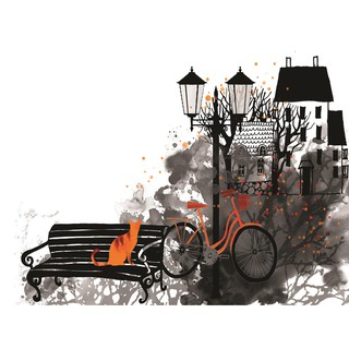 Tranh dán tường 3d trang trí quán cafe cafe_0024 kt 120 x 90 cm