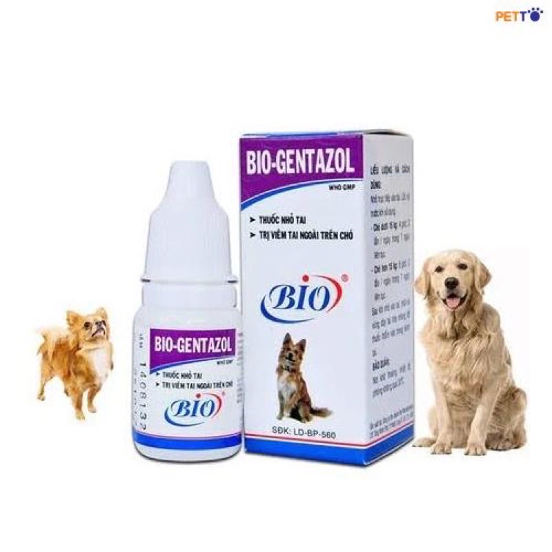 [BIO-GENTAZOL] [10ML] Dung dịch nhỏ tai, giải quyết viêm tai cho thú cưng