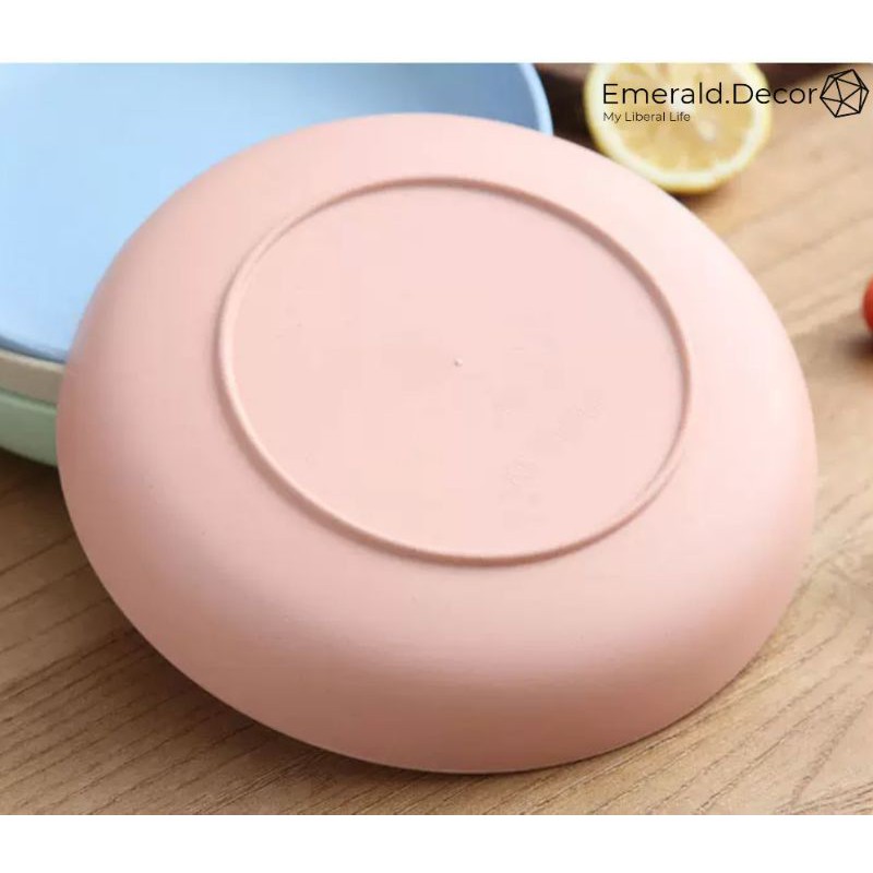 Đĩa nhựa lúa mạch tròn to 20cm, đĩa đựng thức ăn rộng tròn gọn nhẹ | BigBuy360 - bigbuy360.vn