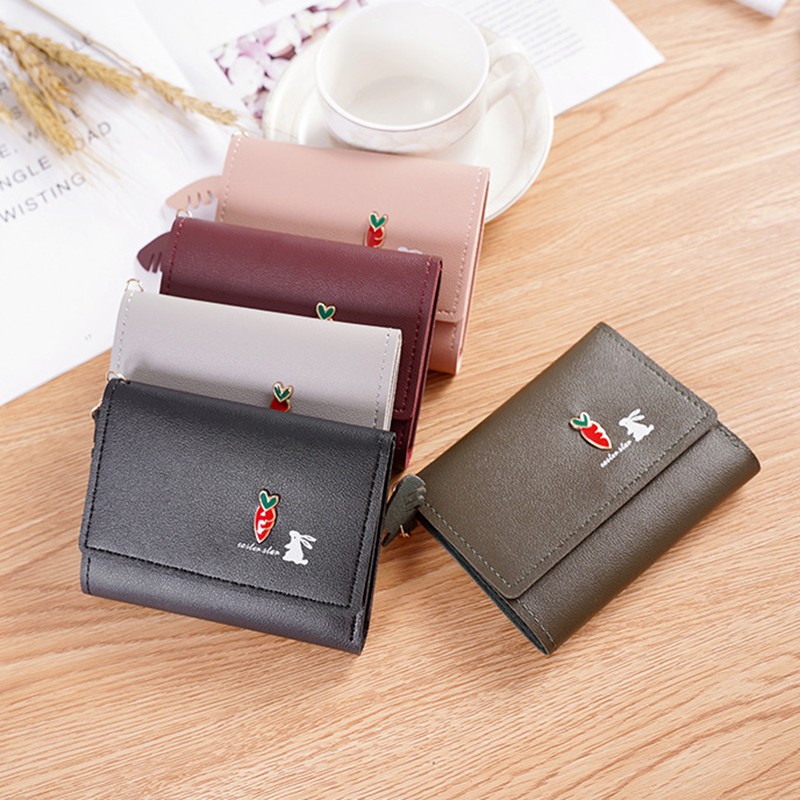 Ví cầm tay đẹp Nữ giá rẻ mini ngắn nhỏ Da Thời Trang bóp đựng tiền | BigBuy360 - bigbuy360.vn