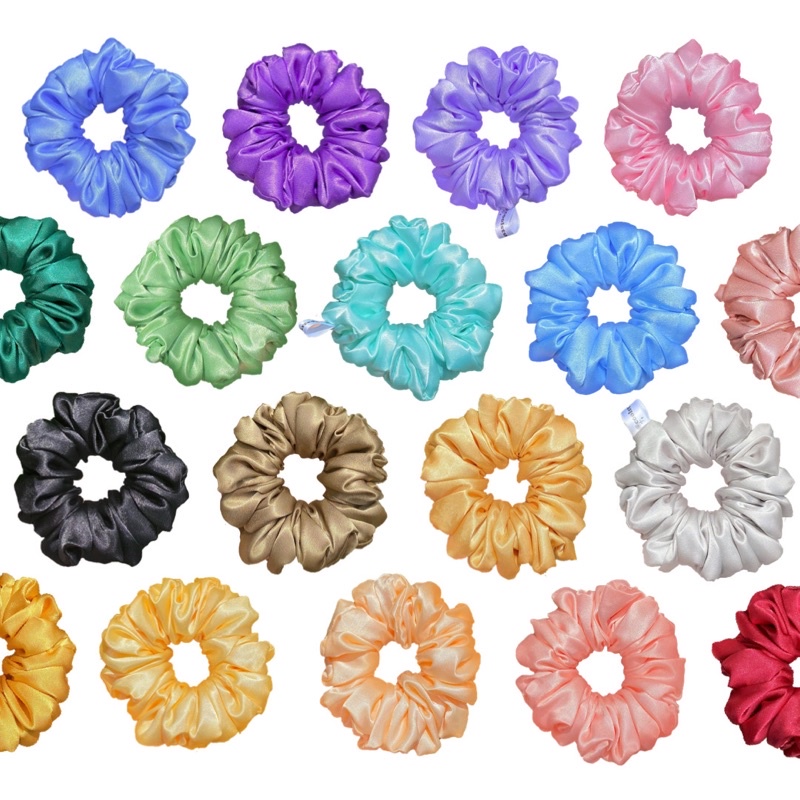 Bảng màu lụa✨Scrunchies lụa vải mềm mịn size thường