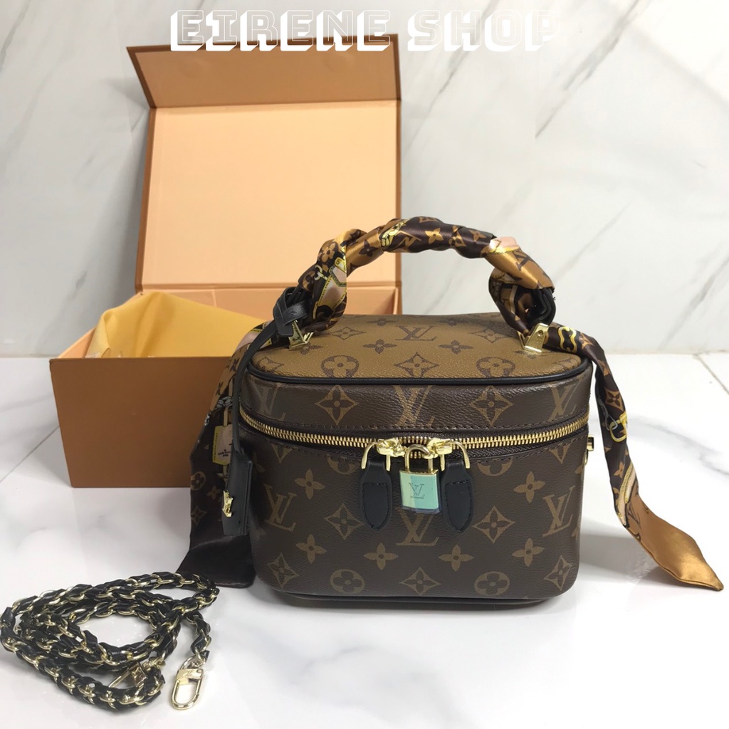 Túi côp nữ lv fullbox nam châm size 18 túi xách nữ Quảng Châu dạng cốp có dây đeo tháo dời