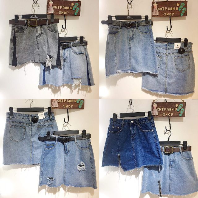 Chân váy Jean Sale Lựa Mẫu Trên Livetream (miễn đổi trả)
