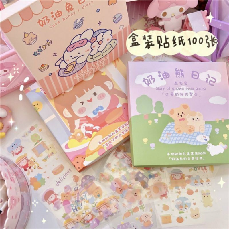 Set 100 tờ Sticker tách lẻ 10 tấm